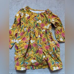 Wonder Nation Yellow and Pink Floral Dress